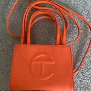 Orange Telfar mini bag